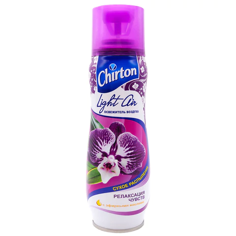 Освежитель воздуха аэрозольный 300 мл CHIRTON (Чиртон) Light Air "Релаксация чувств", сухое распыл, 45590, 4607145645590 700443