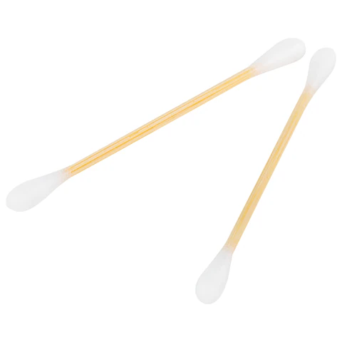 Ватные палочки КОМПЛЕКТ 200 шт., бамбуковый стик, 100% хлопок, пластиковый стакан, ЗОЛОТОЙ ИДЕАЛ, 116557 - МСК «Форвард»