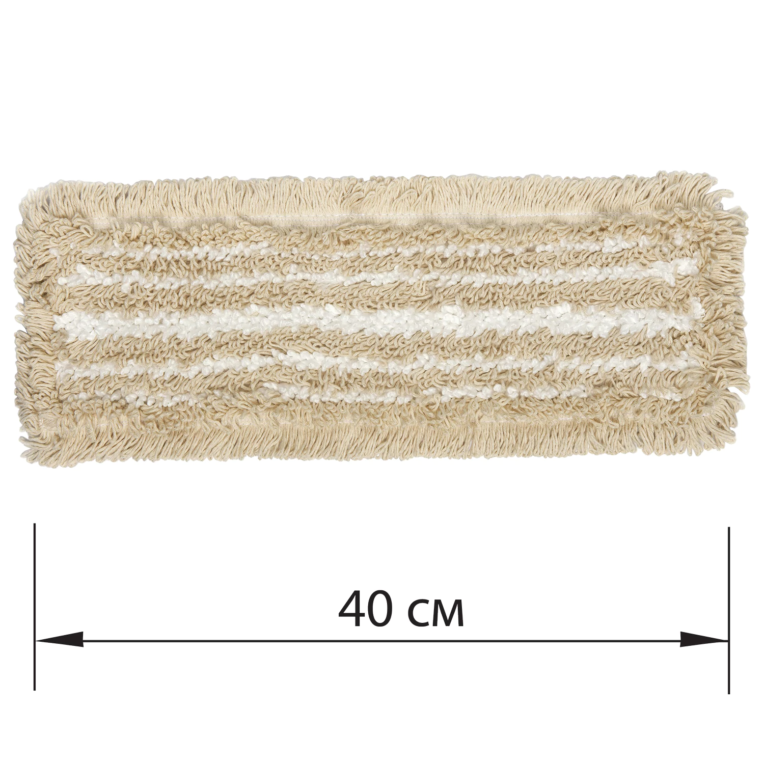 Насадка МОП плоская для швабры/держателя 40см, уши/карманы (ТИП У/К), хлопок/м-фибра, LAIMA EXPERT 605309