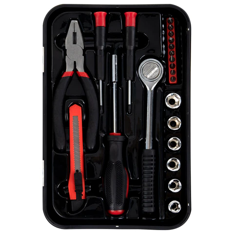 Набор инструментов универсальный, 22 предмета, пластиковый бокс, ГРАНДМАСТЕР, 671326 - МСК «Форвард»