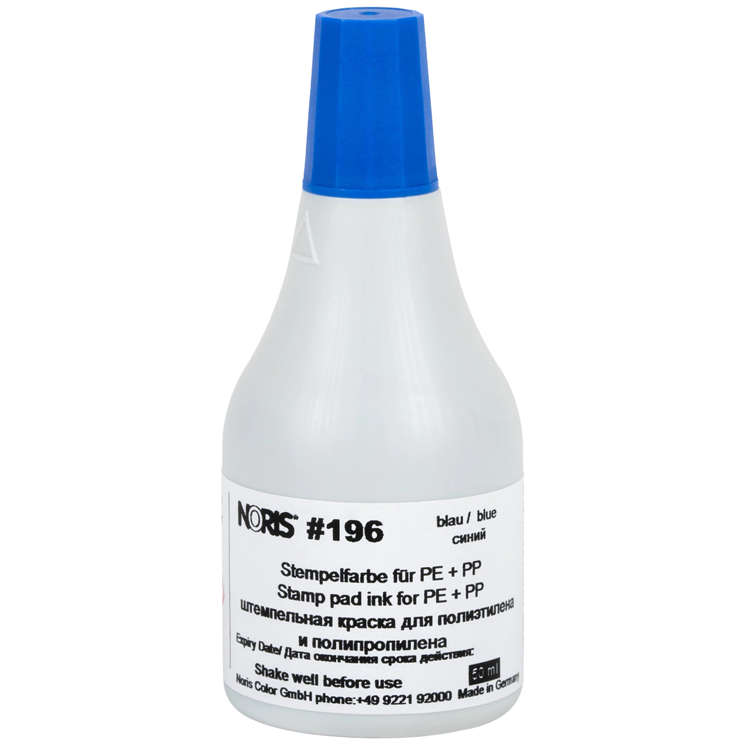 Краска штемпельная NORIS синяя 50 мл (специальная для полиэтилена и полипропилена), 196Сс 223622