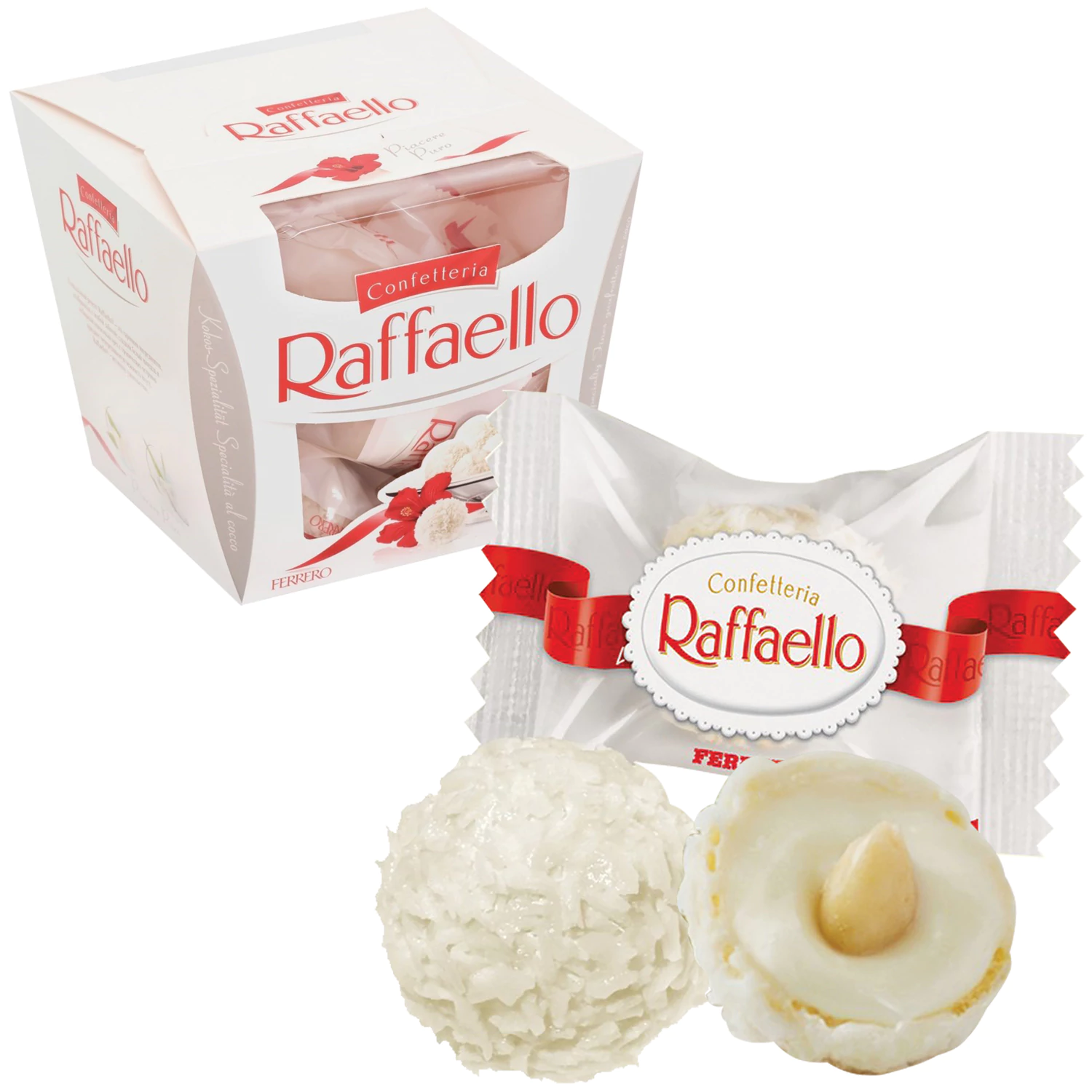 Конфеты RAFFAELLO с цельным миндальным орехом в кокосовой обсыпке, 150г, 77070983 620295