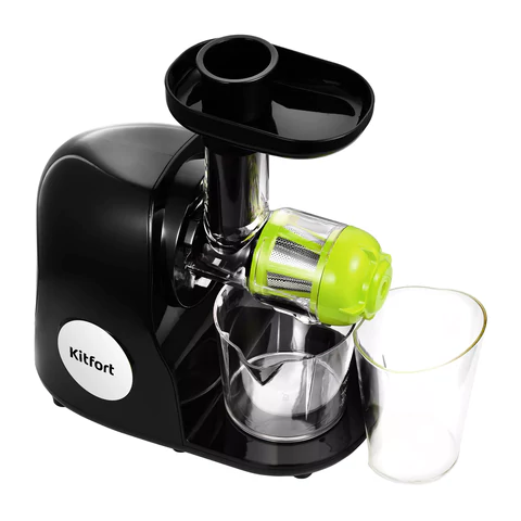 Соковыжималка шнековая KITFORT KT-1111-1, 150 Вт, функция реверс, контейнер для сока 0,6 л, черная, КТ-1111-1 458179 - МСК «Форвард»
