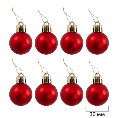 Шары ёлочные НАБОР 44 шт., 6 см/3 см,"Red&White", красные/белые, пластик, ЗОЛОТАЯ СКАЗКА, 592166 - МСК «Форвард»