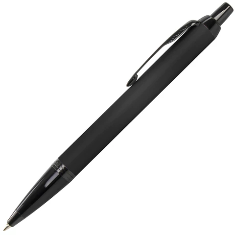 Ручка шариковая PARKER IM Achromatic Black BT, черный матовый, нержавеющая сталь, синяя, 2127618 143769