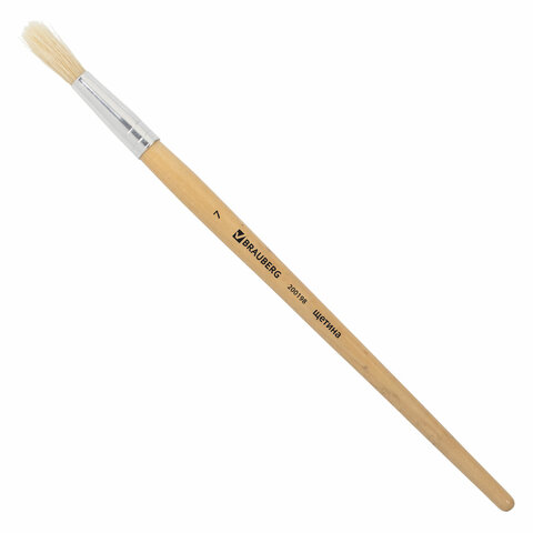 Кисть BRAUBERG щетина, круглая, №7, 200198