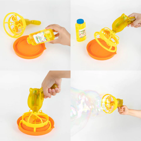 Мыльные пузыри Бластер Генератор "DOUBBLE BIG BUBBLES", раствор 250 мл, BRAUBERG KIDS, 665151 - МСК «Форвард»