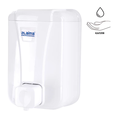 Дозатор для жидкого мыла LAIMA PROFESSIONAL LSA, НАЛИВНОЙ, объем 0,5 л, цвет белый, 3420-0, 607994 - МСК «Форвард»