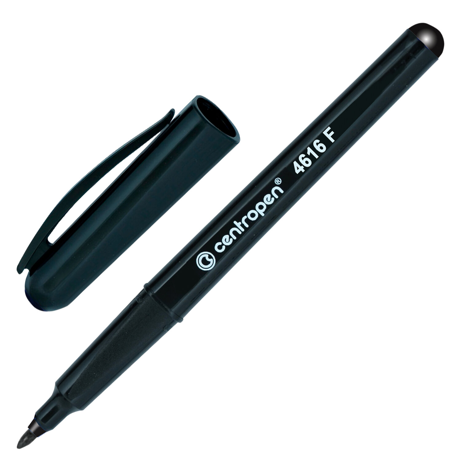 Маркер для CD и DVD ЧЕРНЫЙ CENTROPEN, трехгранная форма захвата, тонкий, 0,6 мм, 4616, 151101