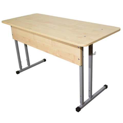Стол-парта 2-местный регулируемый "Умник", 1200х500х520-640 мм, рост 2-4, серый каркас, ЛДСП клён 532724 минпромторг под заказ 8 дней - МСК «Форвард»