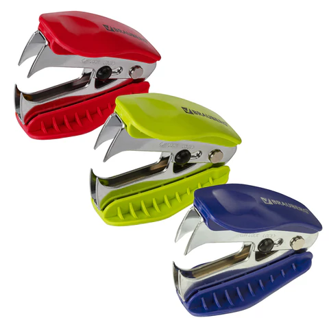 Антистеплер для скоб №10 и №24/6, BRAUBERG "METROPOLIS", с фиксатором, ассорти, 228745 - МСК «Форвард»