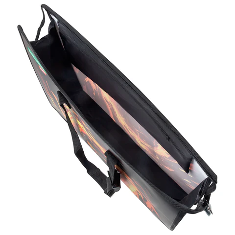 Папка для рисунков и чертежей с регулируемыми ручками BRAUBERG KIDS А3,1 отделение, карман внутри, "Fire split", 273416 - МСК «Форвард»