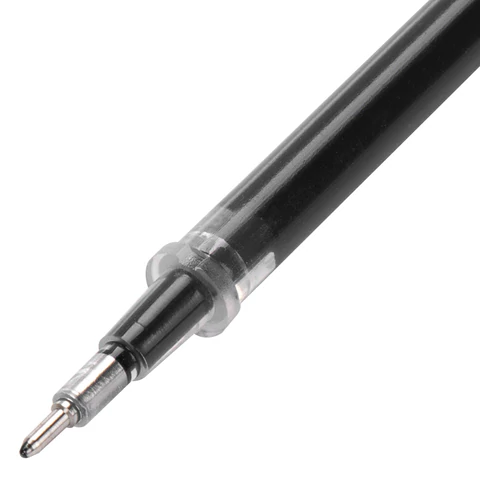 Стержни гелевые STAFF, 135 мм, НАБОР 10 шт. + 2 шт. в ПОДАРОК, ЧЕРНЫЕ, игольчатый узел 0,5 мм, линия письма 0,35 мм, 170413 - МСК «Форвард»