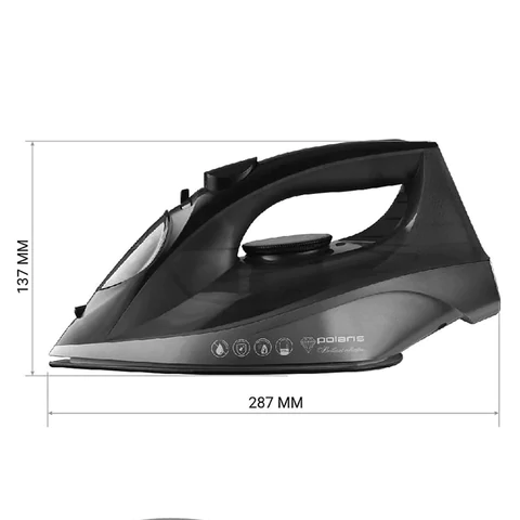 Утюг POLARIS PIR 2430K, 2400 Вт, керамическое покрытие, самоочистка, антикапля, антинакипь, черный, 57591 456746 - МСК «Форвард»