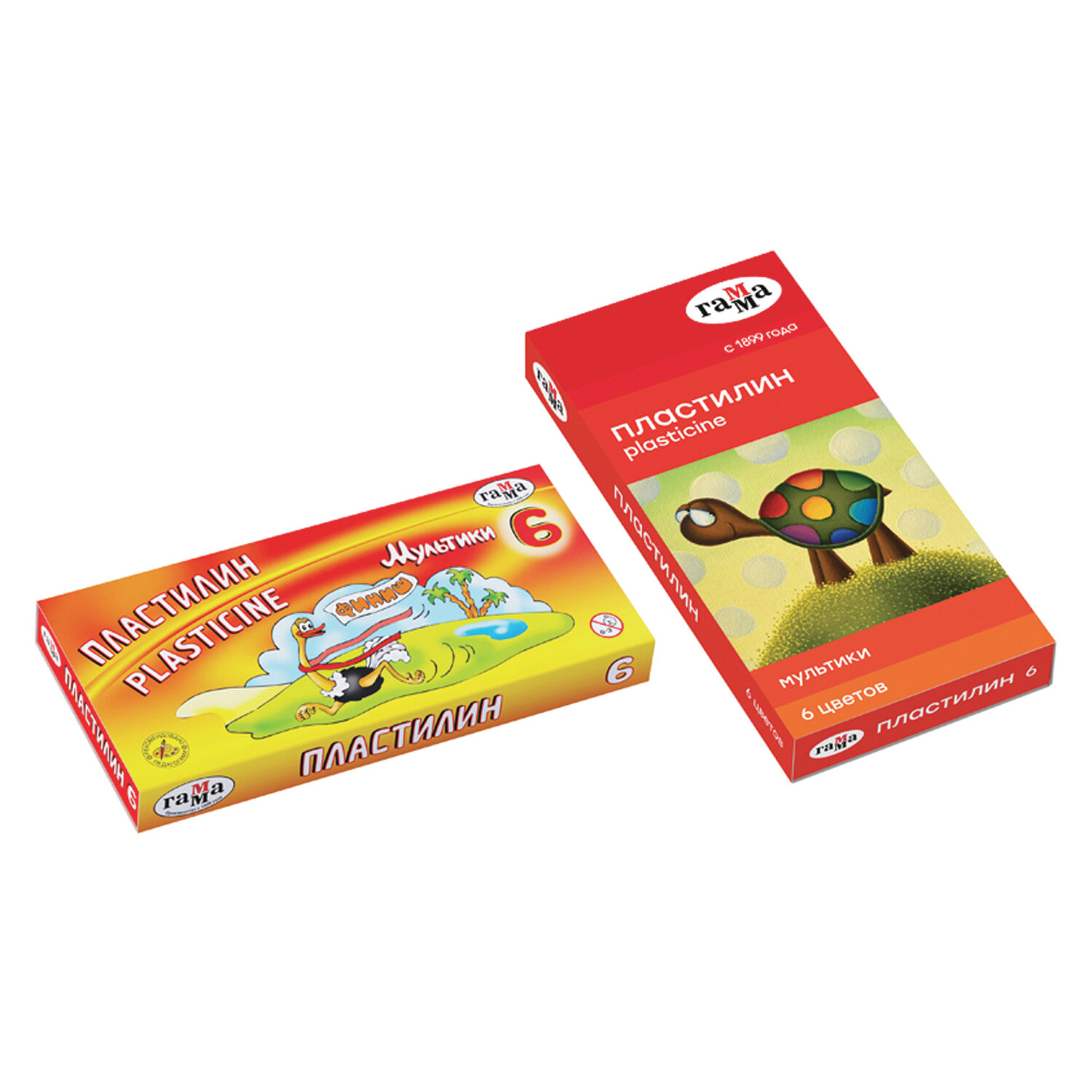 Пластилин классический ГАММА "Мультики", 6 цв., 120г, со стеком, картонная упаковка, 280015/281015 100327
