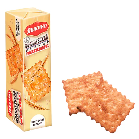 Печенье-крекер ЯШКИНО "Французский", с кокосовой стружкой и кунжутом, 185г, МГ219  620965