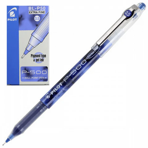 Ручка гелевая PILOT Р-500, СИНЯЯ, увеличенный объем чернил, игольчатый узел, линия 0,3 мм, BL-P50 L 144705 - МСК «Форвард»