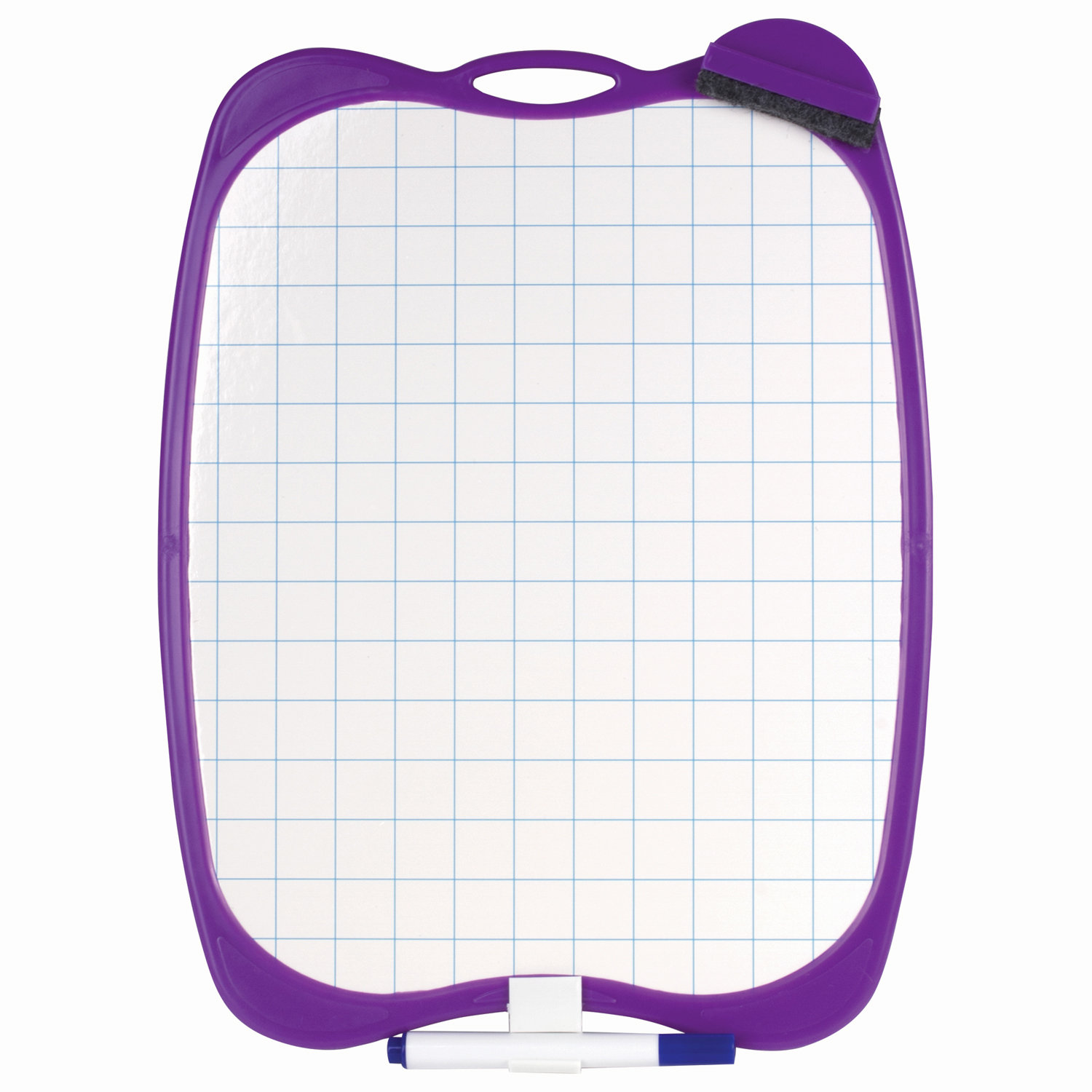 Доска двусторонняя маркерная A4 190х270мм, БЕЛАЯ/КЛЕТКА, с маркером и стирателем, ЮНЛАНДИЯ, 236898