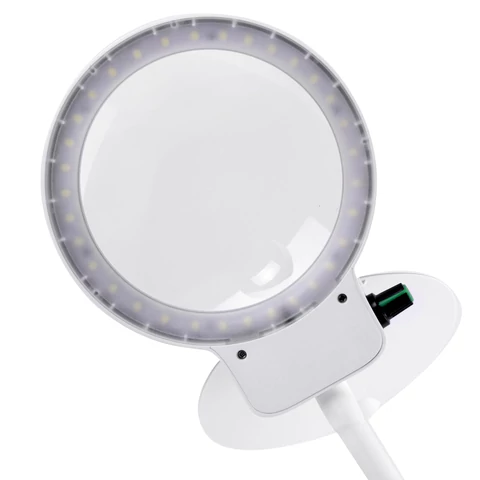Лупа настольная с LED-ПОДСВЕТКОЙ, диаметр 110 мм, увеличение 3, корпус белый, BRAUBERG, 455930 - МСК «Форвард»