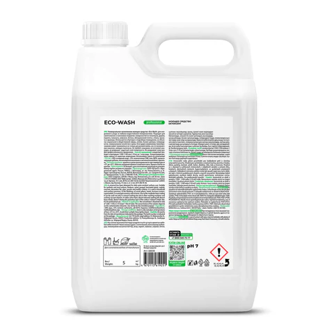 Средство моющее универсальное 5 кг, GRASS ECO-WASH, низкопенное, жидкое, 126030 608974 ЧЕСТНЫЙ ЗНАК! - МСК «Форвард»