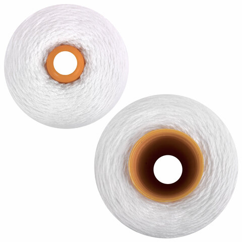 Нить лавсановая для прошивки, БЕЛАЯ диаметр 2 мм, 250 м, ЛШ 640, BRAUBERG ORIGINAL, 608923 - МСК «Форвард»