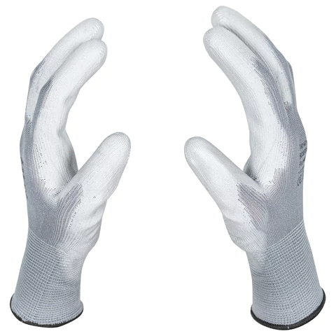 Перчатки нейлоновые SCAFFA "Базис", полиуретановое покрытие (облив), размер 9, L (большой), 00-00012435 701647 - МСК «Форвард»