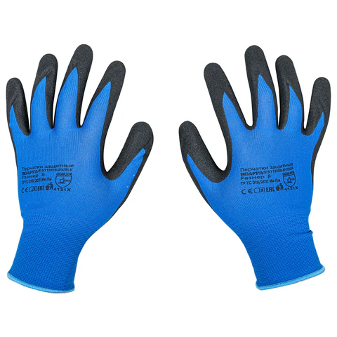 Перчатки нейлоновые SCAFFA "Механик", нитриловое покрытие песочной структуры (облив), размер 9, L (большой), 00-00012439 701650