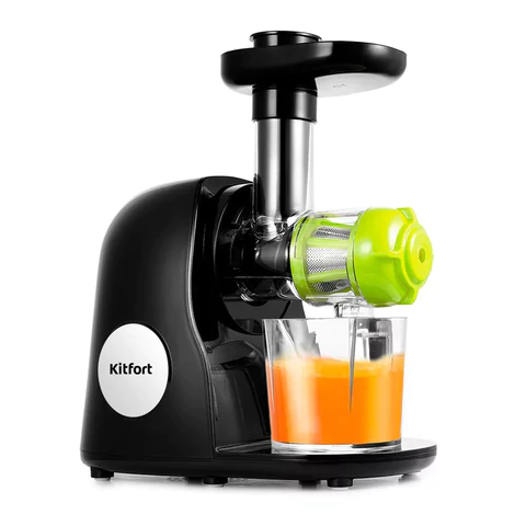 Соковыжималка шнековая KITFORT KT-1111-1, 150 Вт, функция реверс, контейнер для сока 0,6 л, черная, КТ-1111-1 458179 - МСК «Форвард»