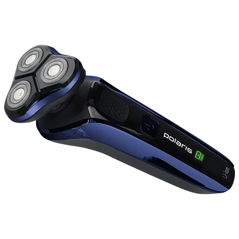 Электробритва POLARIS PMR 0309RC PRO 5, 3 головки, аккумулятор, сухое и влажное бритье, синяя, 54835 456717 - МСК «Форвард»