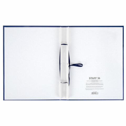Папка-обложка "Выпускная квалификационная работа" STAFF, А4, 3 отверстия под дырокол, шнур, Синяя, 117576 - МСК «Форвард»