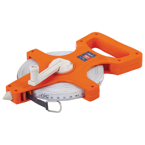 Рулетка геодезическая 50 м х 13 мм, лента фибергласс, открытый корпус, RABBITEX (РАББИТЕКС), 671368 - МСК «Форвард»