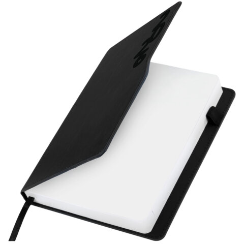 Ежедневник датированный 2026, А5, 150x213 мм, BRAUBERG "Up", под кожу, софт-тач, держатель для ручки, черный, 117116 - МСК «Форвард»