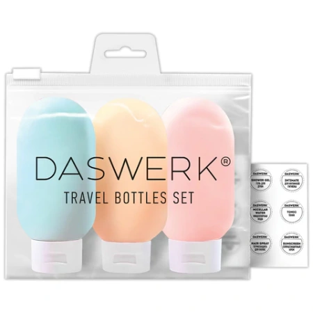 Дорожный набор флаконов в косметичке с наклейками, 3х60 мл, 3 матовых цвета, DASWERK (ДАСВЕРК), 609296 - МСК «Форвард»