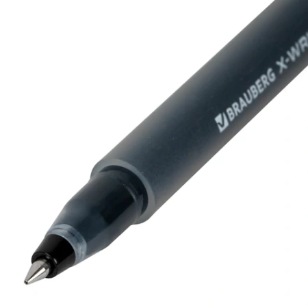 Ручки гелевые BRAUBERG X-WRITER 1800, УВЕЛИЧЕННАЯ ДЛИНА ПИСЬМА 1 800 м, ЧЕРНЫЕ, НАБОР 4 ШТУКИ, стандартный узел 0,5 мм, 144136 - МСК «Форвард»