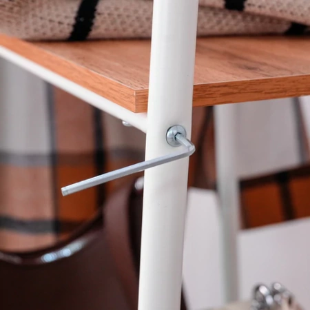 Вешалка-стеллаж ZMI "Скандинавия-1", 1470х1100х385 мм, 5 полок, металл/ЛДСП, белая/дуб, ГСС1 Б 700931 - МСК «Форвард»