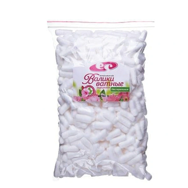 Валик ватный стоматологический ЕМЕЛЬЯНЪ САВОСТИНЪ нестерильный, пакет 500 шт, 30х10 мм, 630584