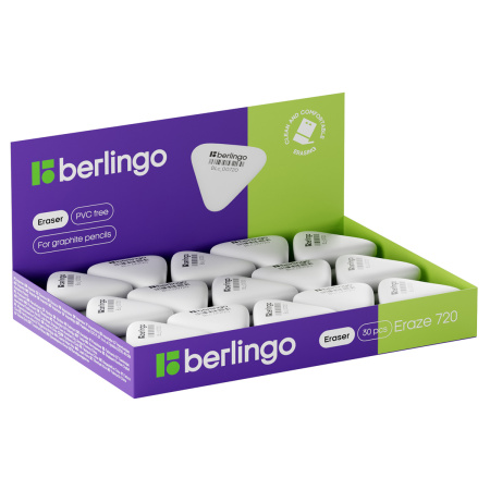 Ластик Berlingo "Eraze 720" треугольный, термопластичная резина, 34*33*9мм (малый) BLc_00720 350538 - МСК «Форвард»