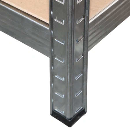 Стеллаж металлический BOOMHOUSE (БУМХАУС) безболтовой, 1800x1050x400 мм, 5 полок МДФ, нагрузка на стеллаж до 875 кг, серебристый, 291413 - МСК «Форвард»