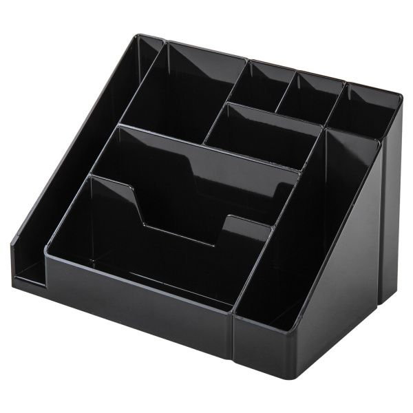 Подставка-органайзер "Каскад", 115*160*105 мм, 9 отделений, черная, СТАММ ОР11  238098