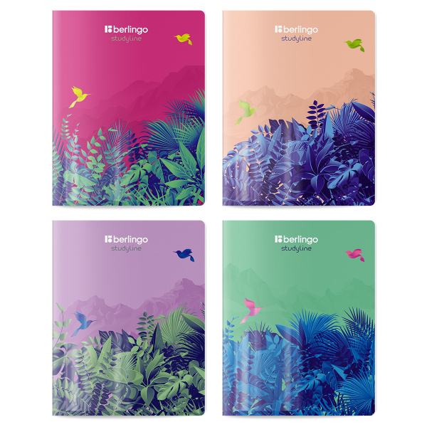Тетрадь 48л., A5, клетка Berlingo "Flower Art", 80г/м2, софт-тач, ассорти CBs_48S20 380576 - МСК «Форвард»