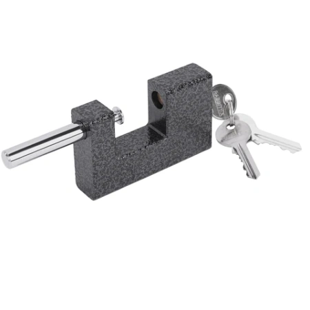 Замок навесной чугунный 90 мм "Гаражный" с полимерным покрытием, 3 ключа, RABBITEX (РАББИТЕКС), 671303 - МСК «Форвард»