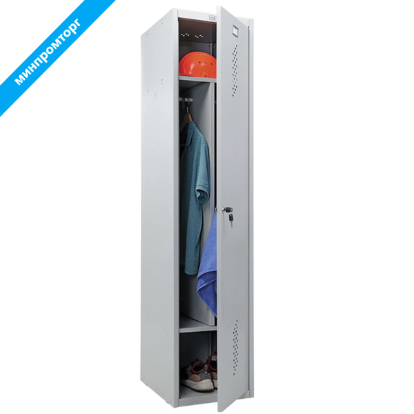 Шкаф металлический для одежды ПРАКТИК "LS-11-40D", 2 отделения, (в1830*ш418*г500мм;24кг), разборный 290548