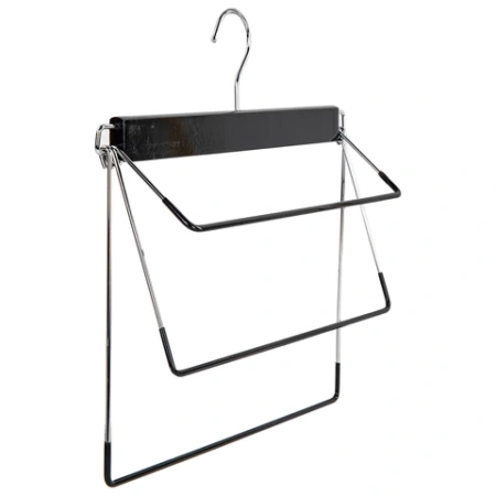 Вешалка-плечики качели 3 секции, металлическая, для юбок и брюк, ПВХ-покрытие, BRABIX, 607473 - МСК «Форвард»