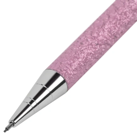 Карандаш механический 0,5 мм + грифели HB 12 штук на блистере, BRAUBERG "ROSE PINK", 181971 - МСК «Форвард»