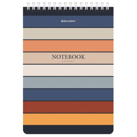 Блокнот А5 (146х206 мм), 60 л., гребень, картон, клетка, BRAUBERG, "Classic", 114359 - МСК «Форвард»