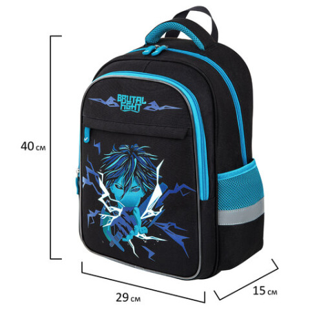 Рюкзак BRAUBERG FAVOUR, 2 отделения, 3 кармана, "Anime fight", 40х29х15 см, 272057 - МСК «Форвард»