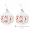 Шары ёлочные НАБОР 44 шт., 6 см/3 см,"Red&White", красные/белые, пластик, ЗОЛОТАЯ СКАЗКА, 592166 - МСК «Форвард»