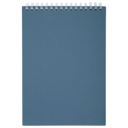 Блокнот А5, 80 л., силиконовый гребень, обложка пластик, клетка, BRAUBERG, синий, 117561 - МСК «Форвард»