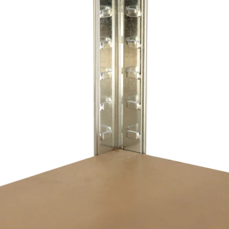 Стеллаж металлический BOOMHOUSE (БУМХАУС) безболтовой, 2000x1000x500 мм, 6 полок МДФ, нагрузка на стеллаж до 875 кг, серебристый, 291416 - МСК «Форвард»