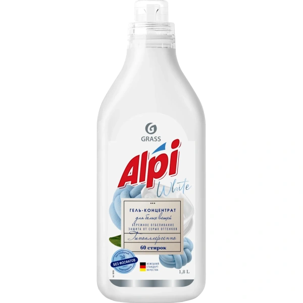 Гель для стирки Grass Alpi white gel Grass 1.8 л 125733 1606663 минпромторг - МСК «Форвард»